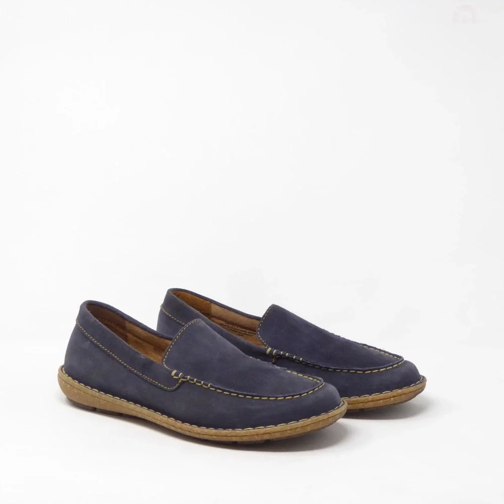 Born Naldo Mens Loafers Blue Suede Handcrafted Slip On Shoes 8
